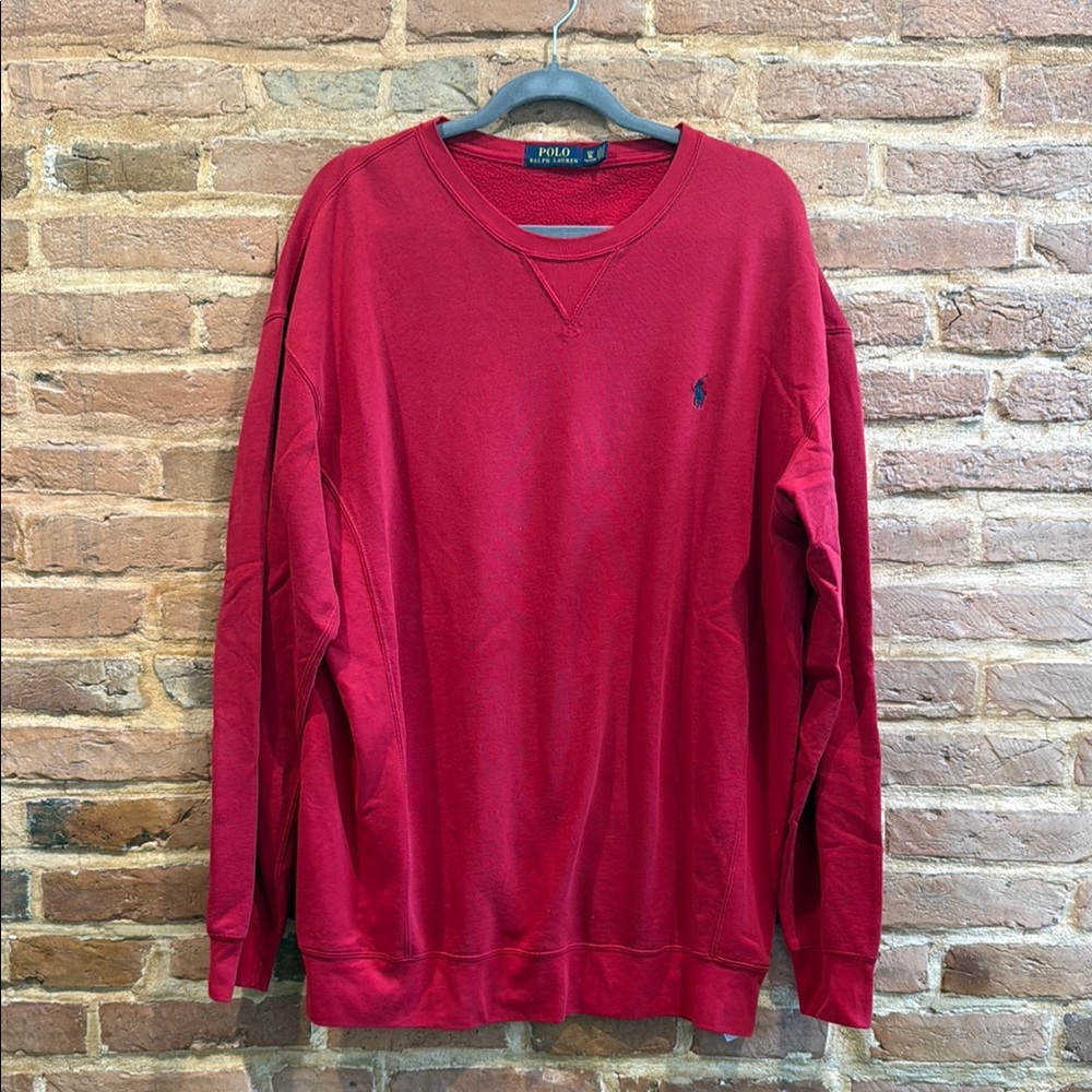 Polo by Ralph Lauren Red Crewneck Sweater
